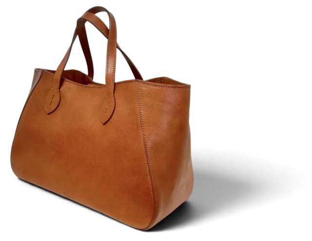 Aigin Milano Pure Leather Form Tote Pelle Naturale