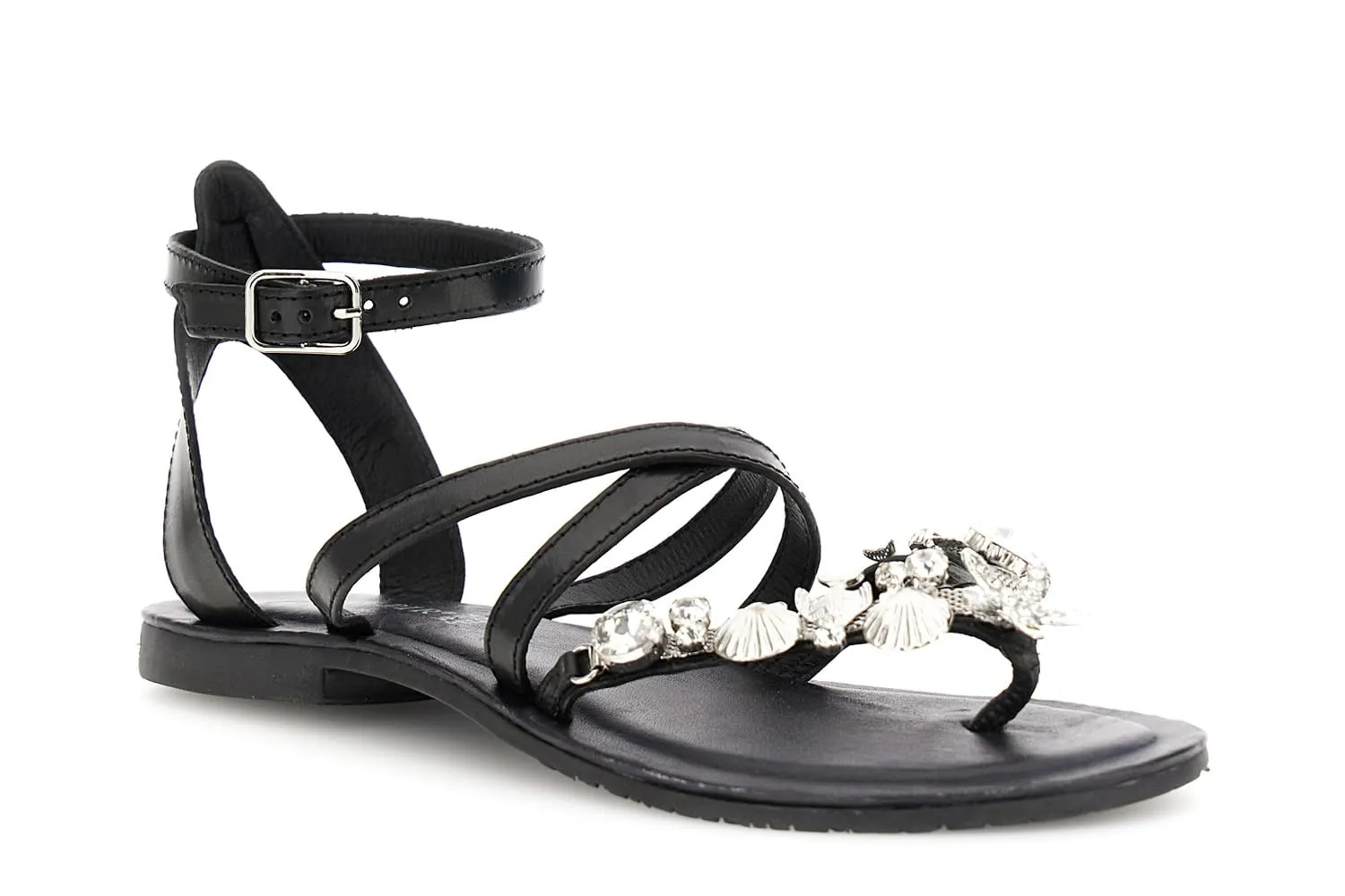 CafèNoir Sandali Infradito Flat Pelle Gioiello Donna