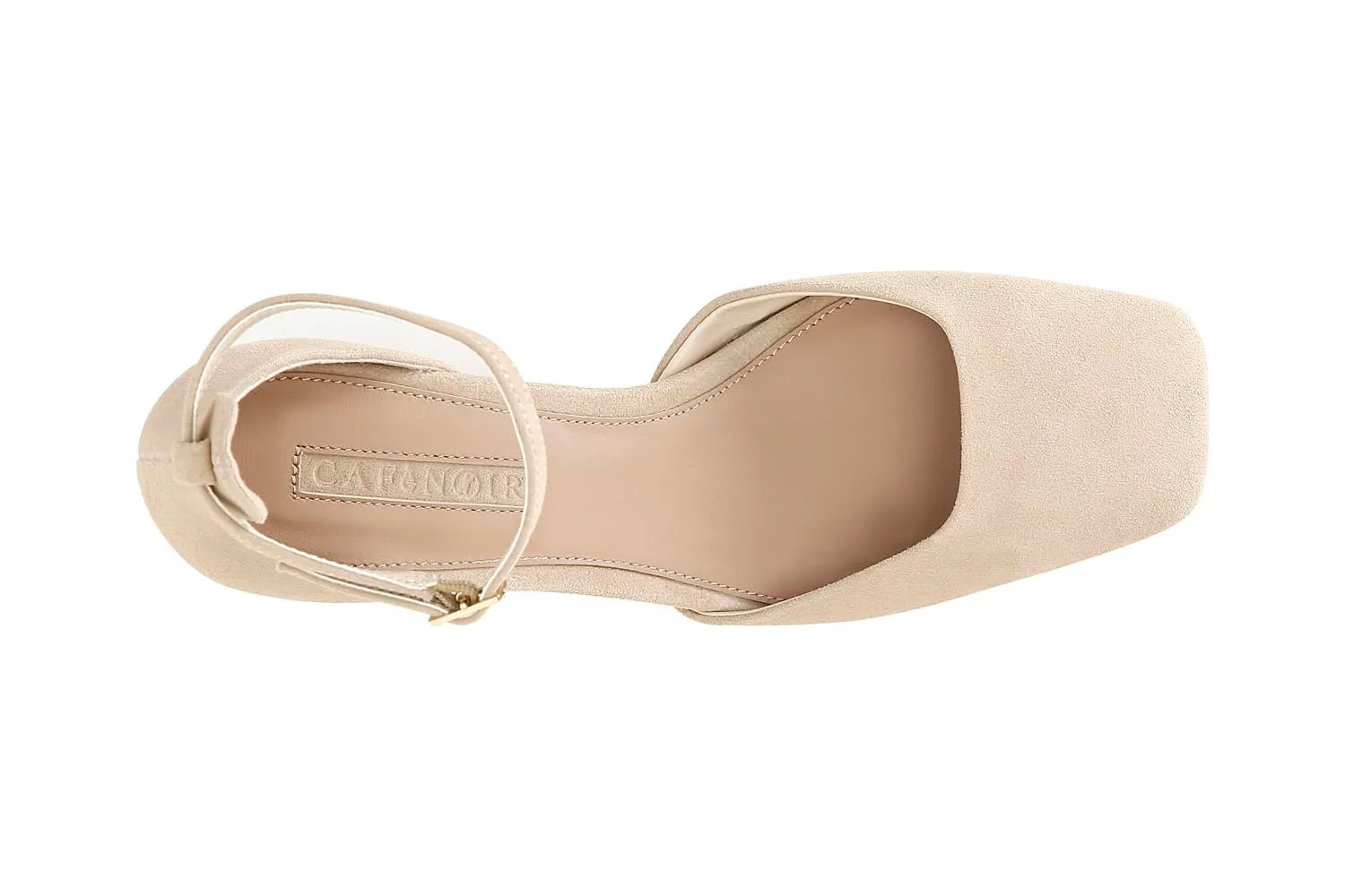 CafèNoir Décolleté camoscio beige 38 tacco 5,8 cm