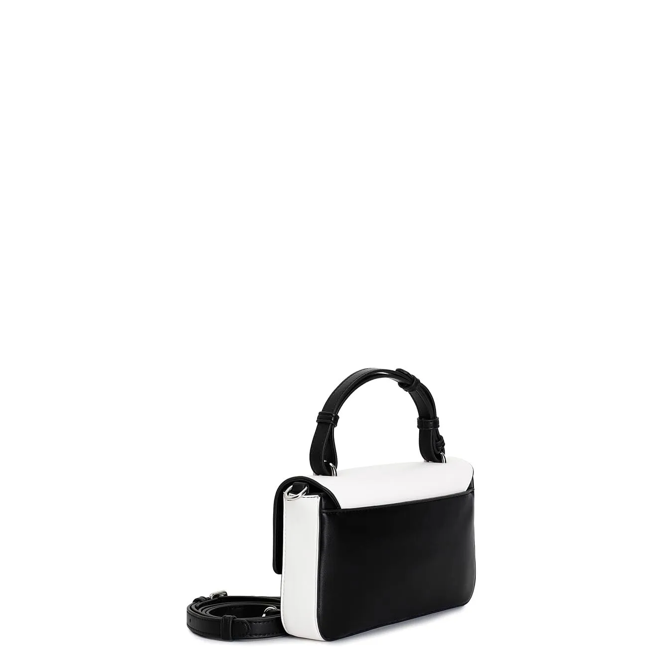CafèNoir Bicolore Borsa a Mano Nera Pattina
