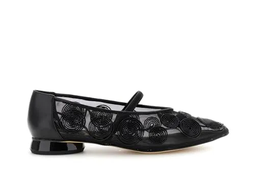 CafèNoir Ballerine Ricamo Cornely Donna Nere Mesh