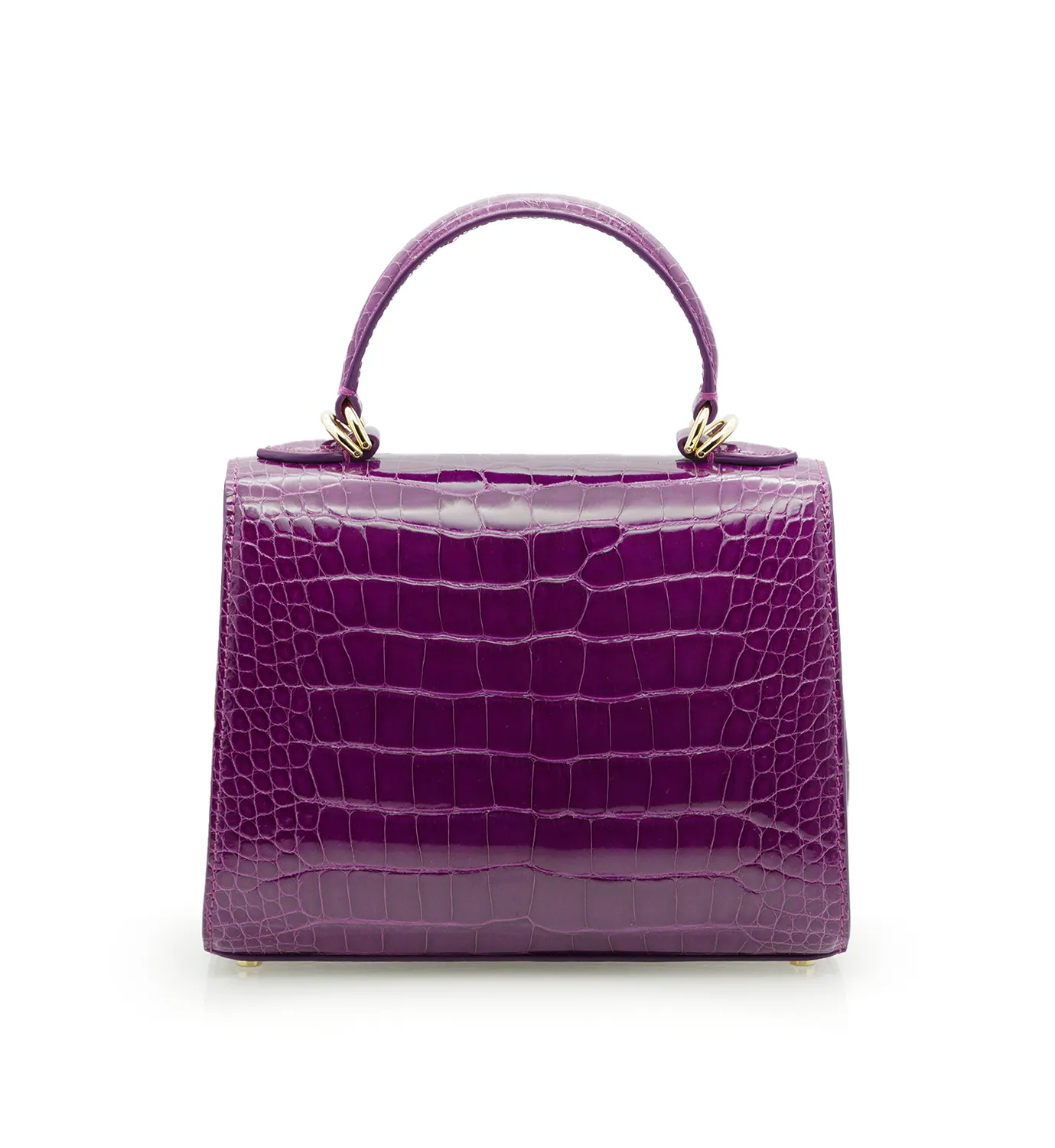 Cardinal Milano First Lady Borsa Mano Alligatore Viola