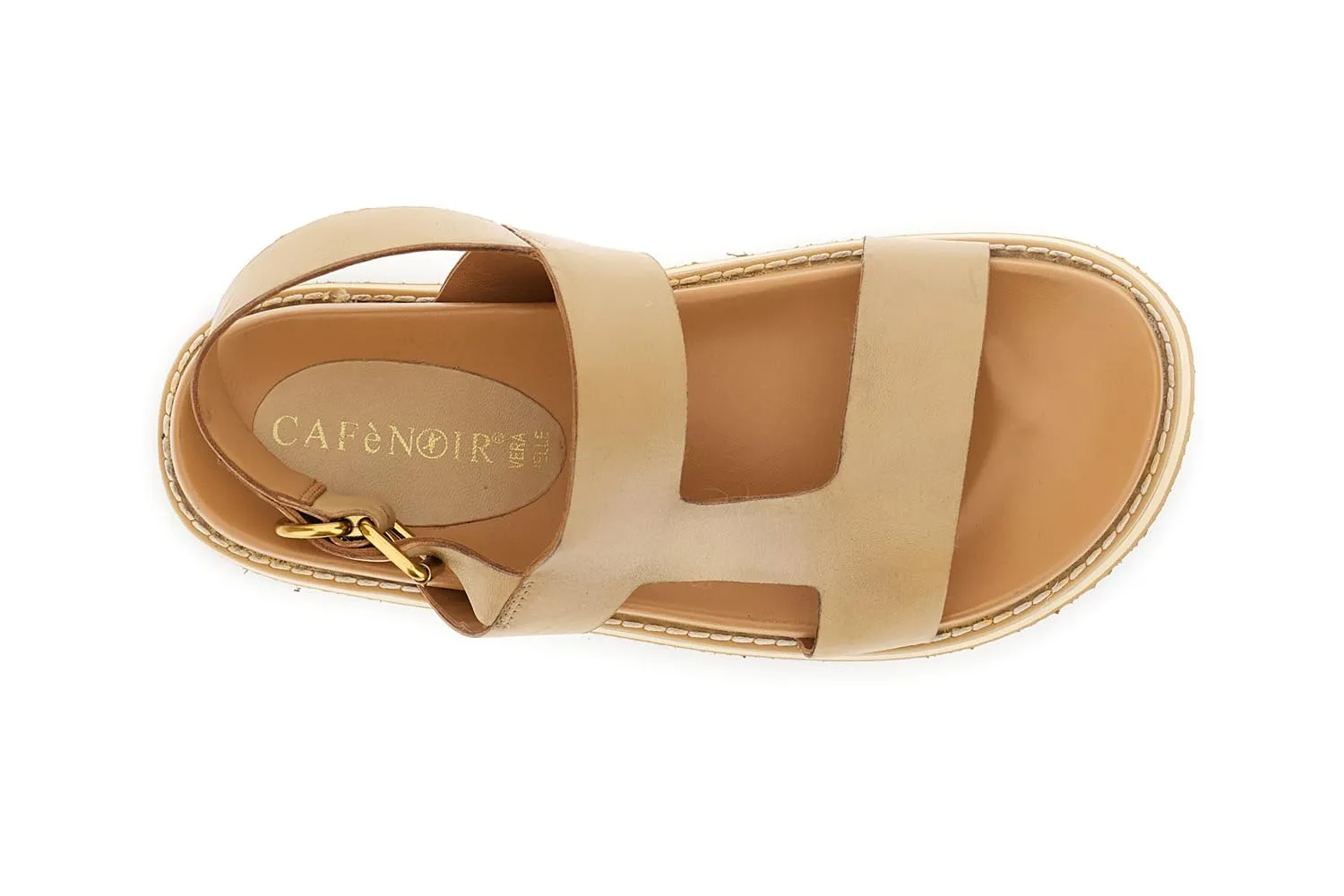 CafèNoir Doppia Fascia sandali pelle donna