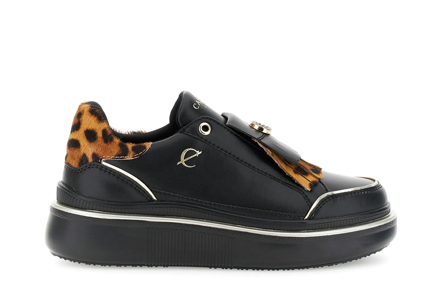 CafèNoir Slip-on Pelle Cavallino Maculato Platform 4 cm