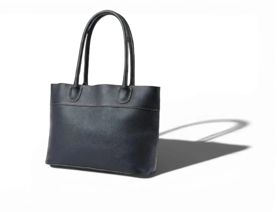 Aigin Milano tote borsa spalla pelle marrone 40cm