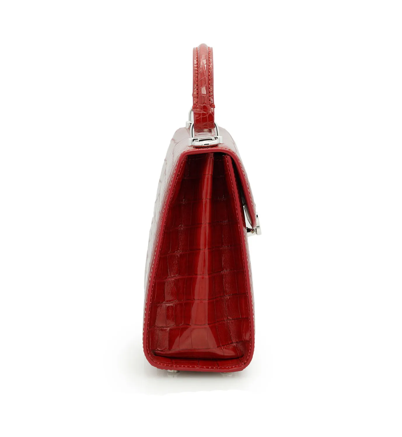 Cardinal Milano Tiffany Red Alligator Borsa a Mano Rossa Alligatore