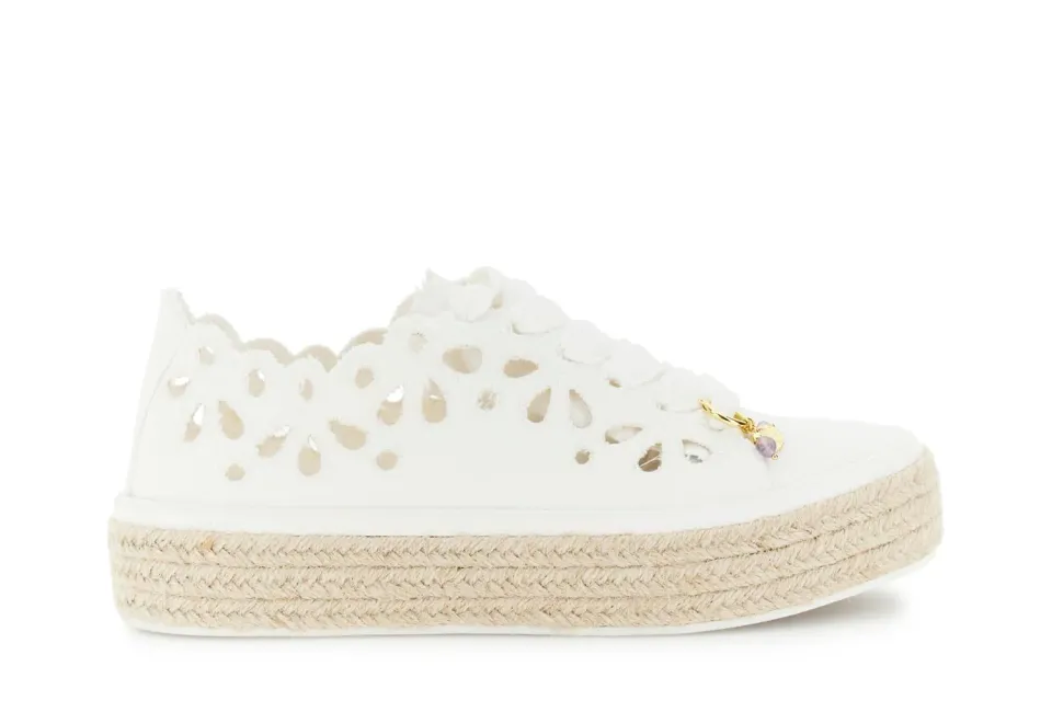 CafèNoir Sneakers Donna Traforate Bianco Tessuto