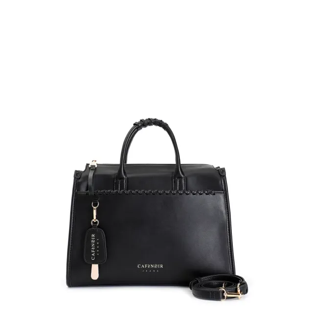 CafèNoir Tote Manici Intrecciati Nera Charm
