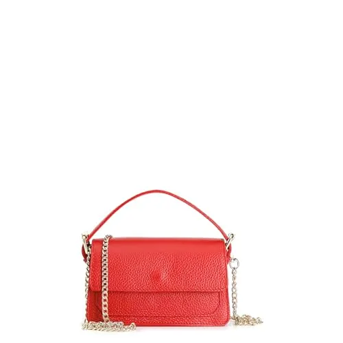CafèNoir C3XE0112 borsa a spalla pelle rossa fibbia