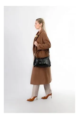 CafèNoir Zaino Donna Nero Trapuntato a Rombi con Zip