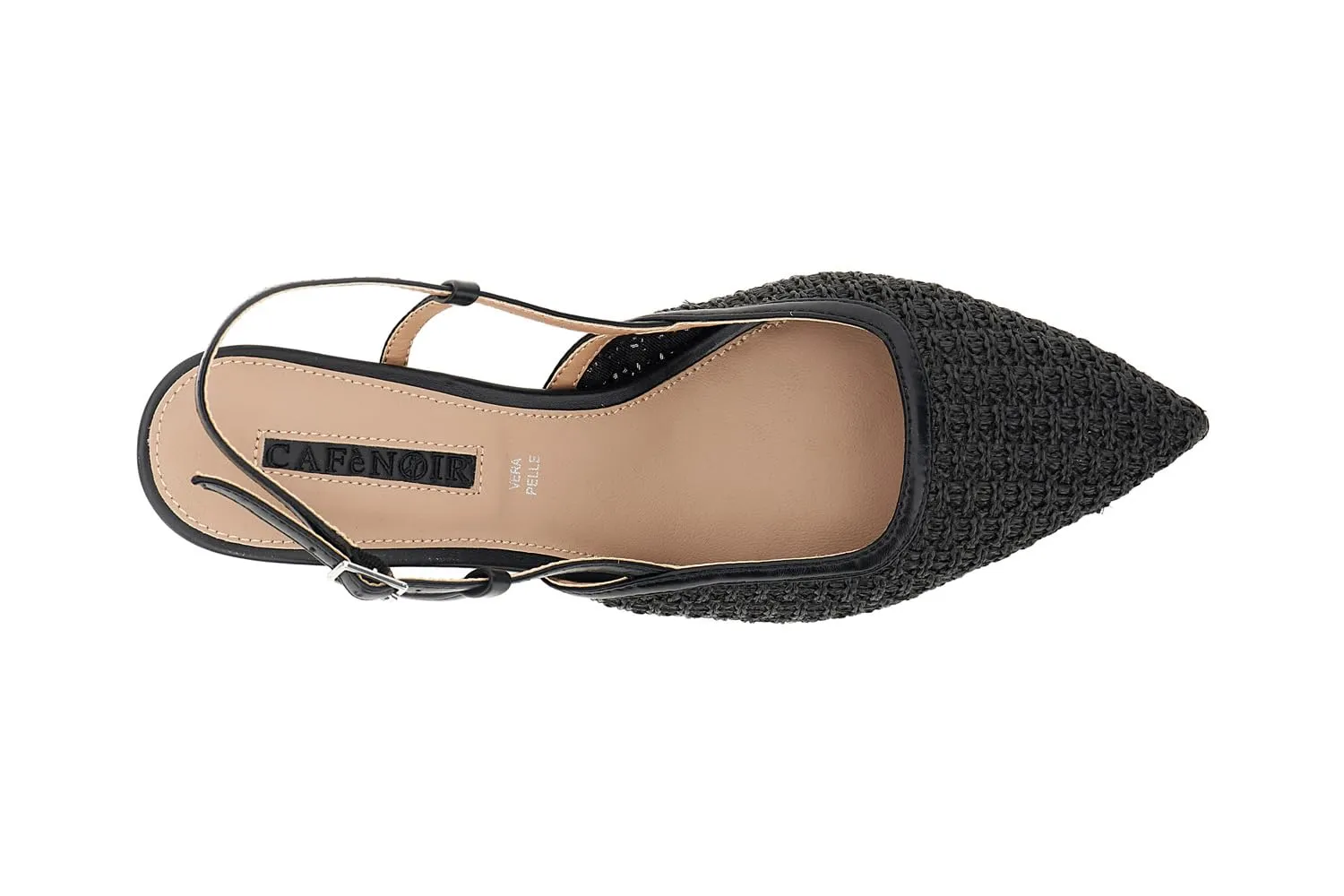 CafèNoir Décolleté Slingback Rafia Tacco 6 cm