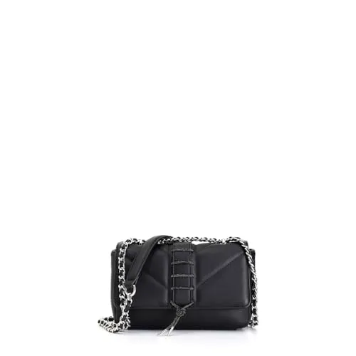CafèNoir Mini Bag Strass Nera con Catenella
