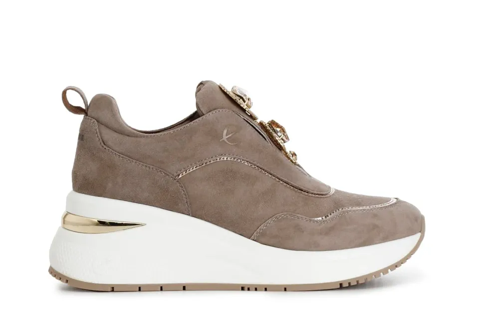 CafèNoir Slip-on Donna Camoscio Taupe Gioiello 39