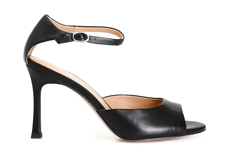 CafèNoir Sandalo Donna Pelle 38 EU Laccio Caviglia Tacco 8,5 cm