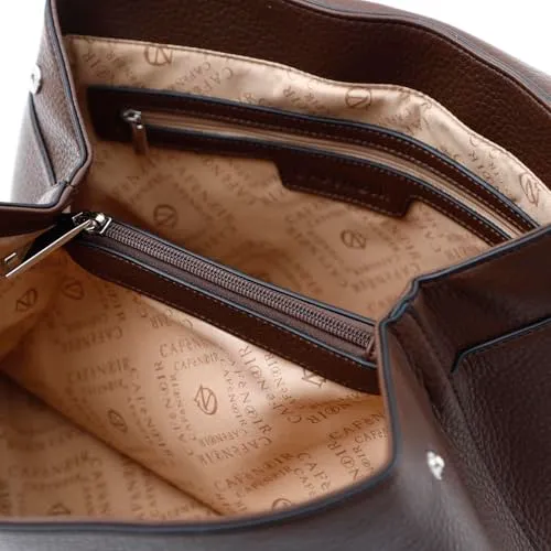 CafèNoir Trecce e Nappe Borsa a Spalla Marrone