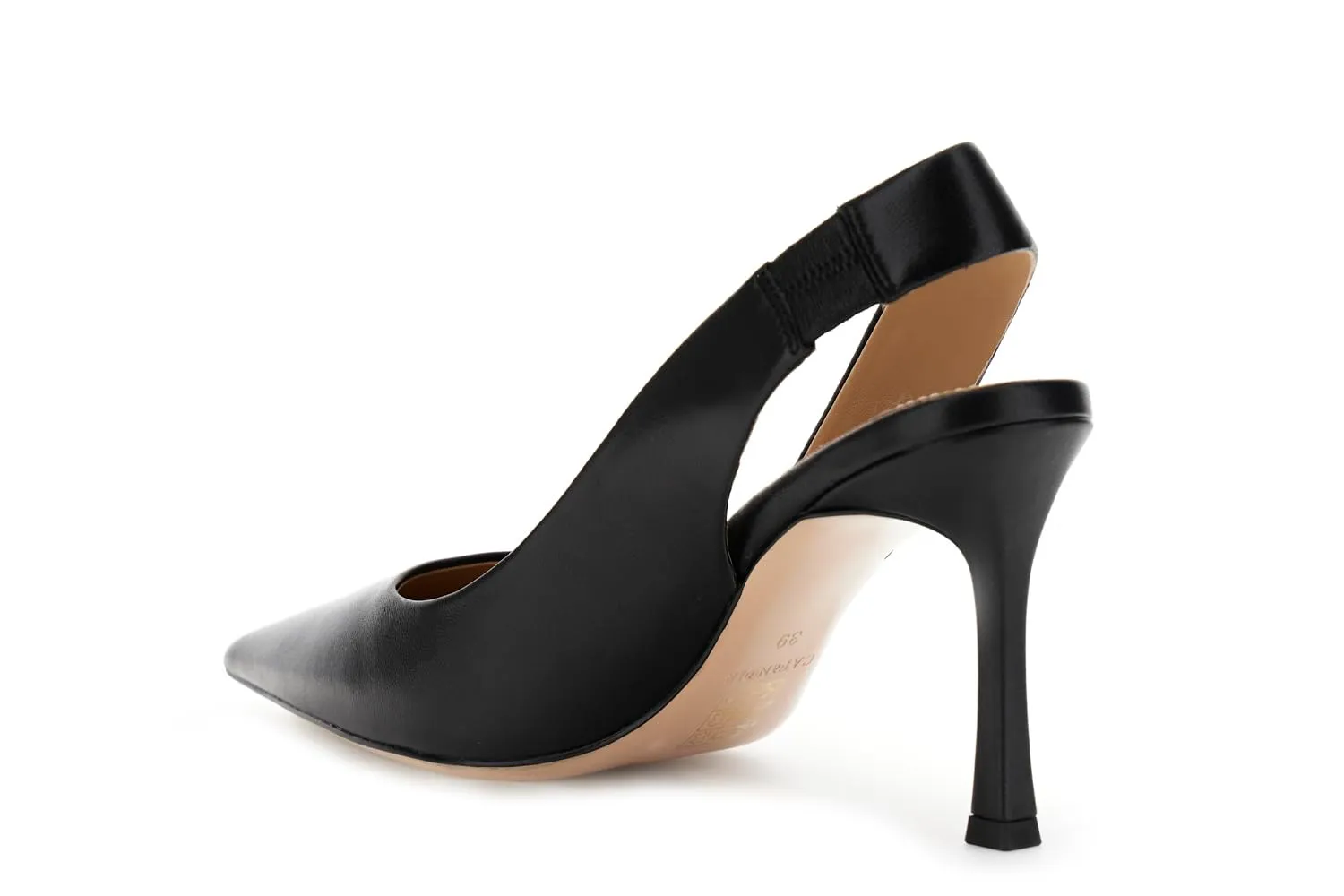 CafèNoir Décolleté Donna in Pelle Nero Slingback 38