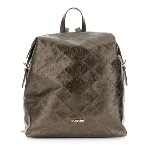 CafèNoir Zaino Metallizzato Bronzo con Ricamo