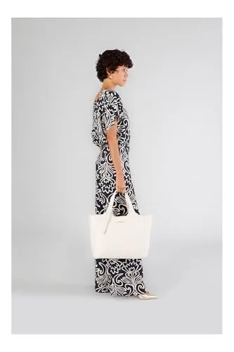CafèNoir Infilatura shopping bag bianca oro
