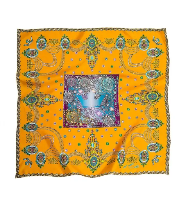 Cardinal Milano The Crown Orange foulard seta arancione