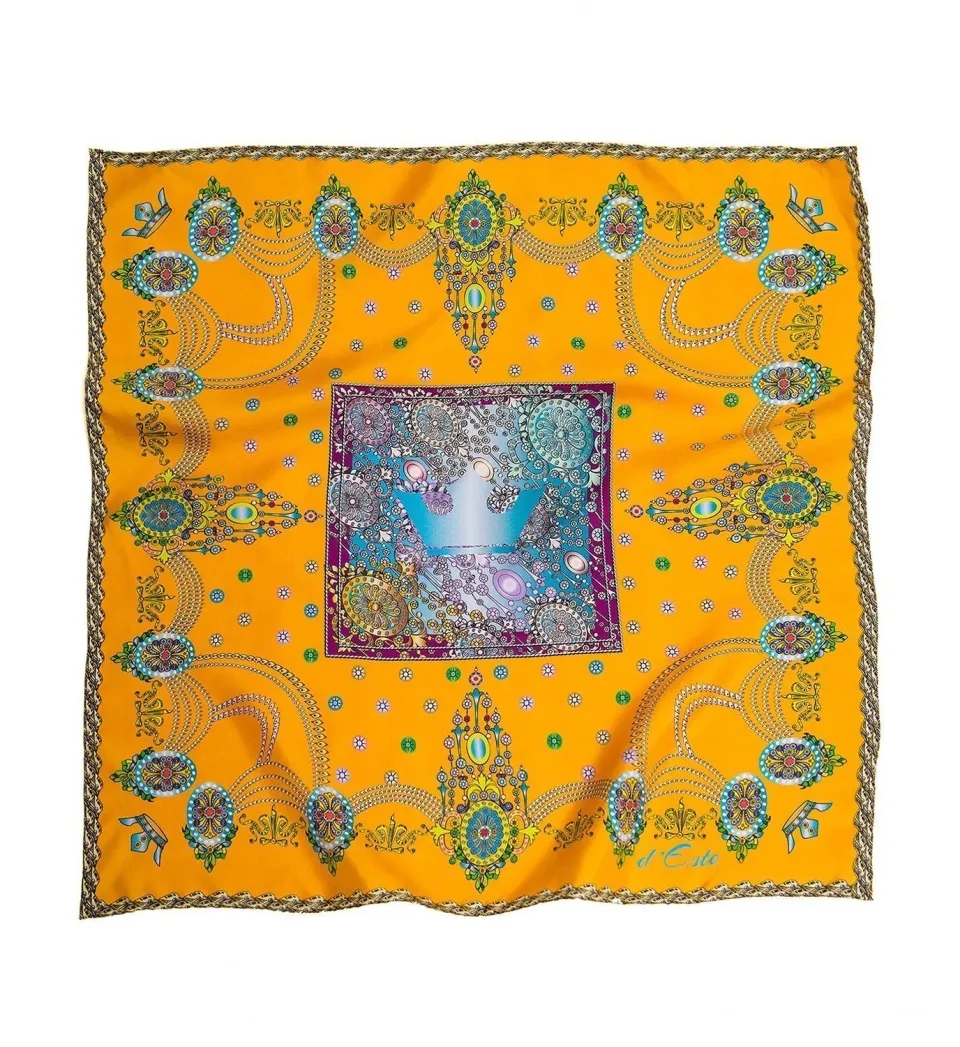Cardinal Milano The Crown Orange foulard seta arancione