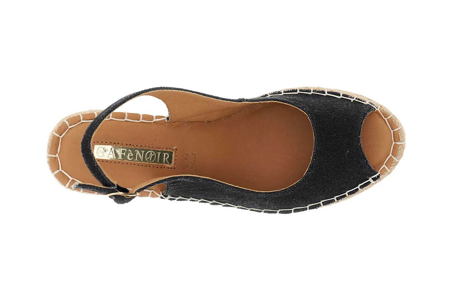 CafèNoir Spuntata Sandali Donna Canvas Zeppa 9 cm