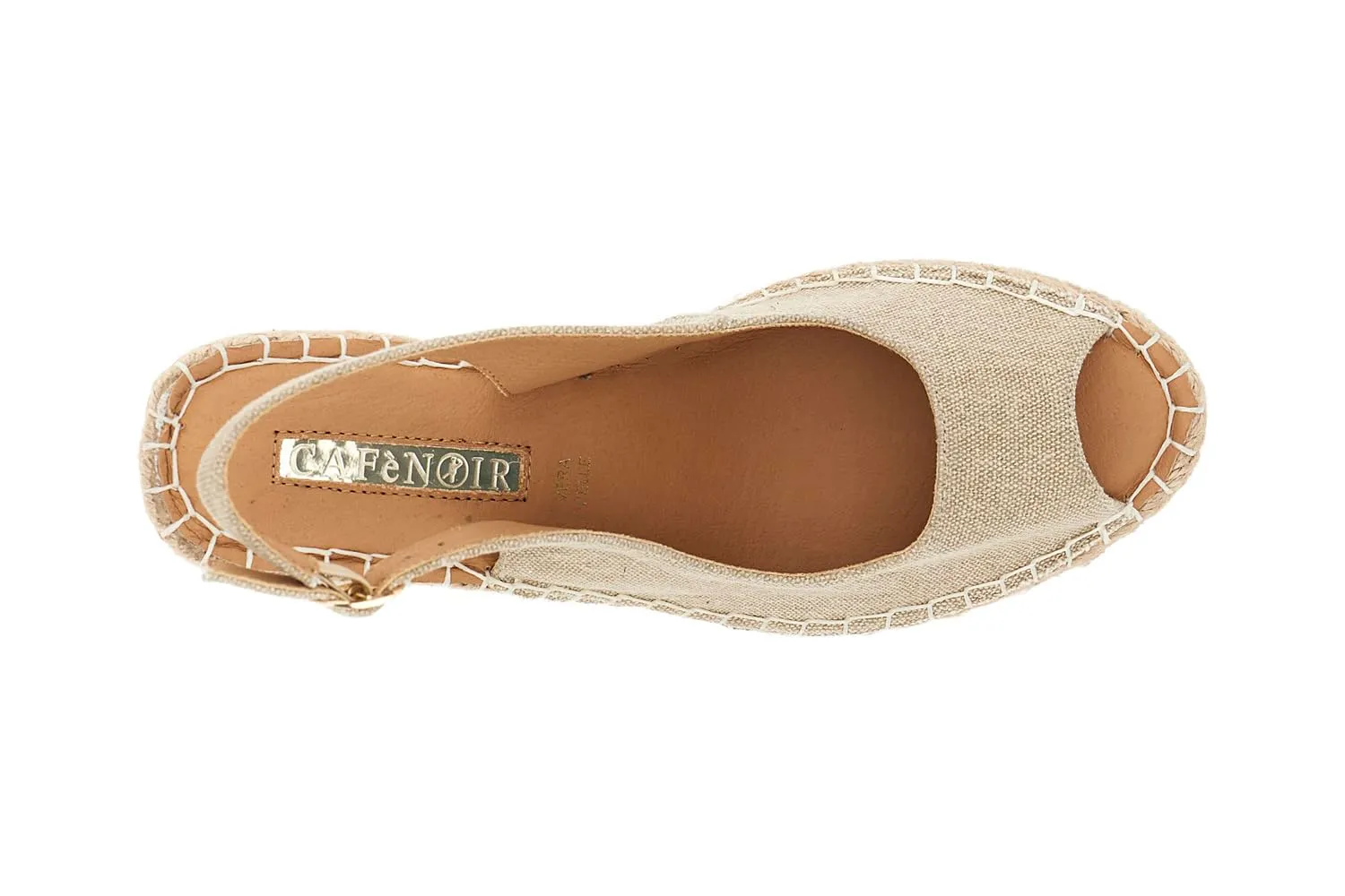 CafèNoir Sandali Spuntata Canvas Donna Nero