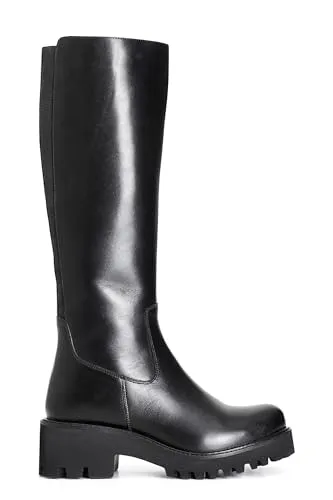CafèNoir Stivale Donna in Pelle Nero Tacco 50 mm