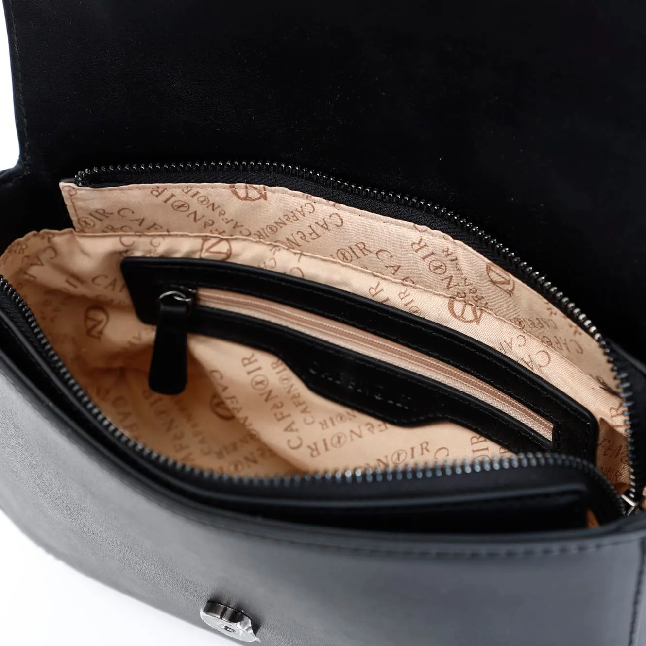 CafèNoir Borsa a Spalla Borchie Nera con Catene
