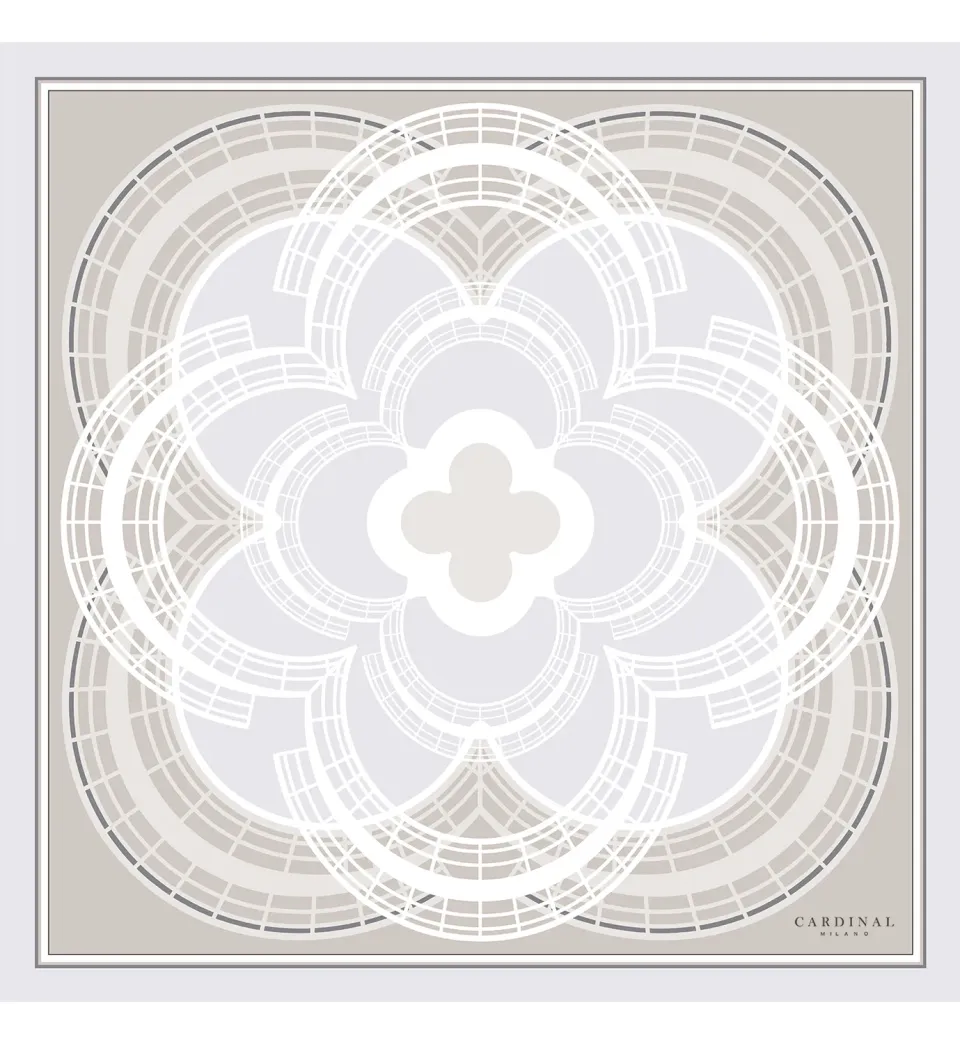 Cardinal Milano The Flowers Cardinal Grey foulard seta grigio