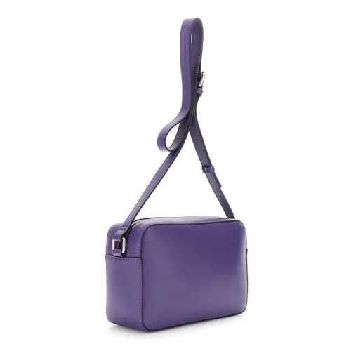 CafèNoir Camera Bag Saffiano Viola Tracolla Charms