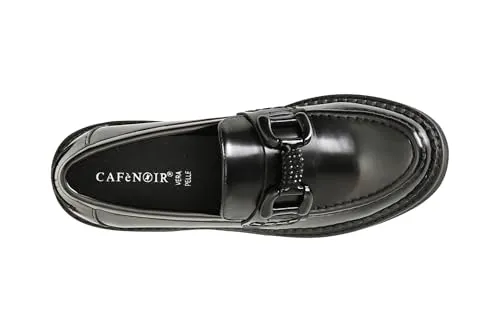 CafèNoir Mocassino Donna Nero 39 EU Morsetto Strass