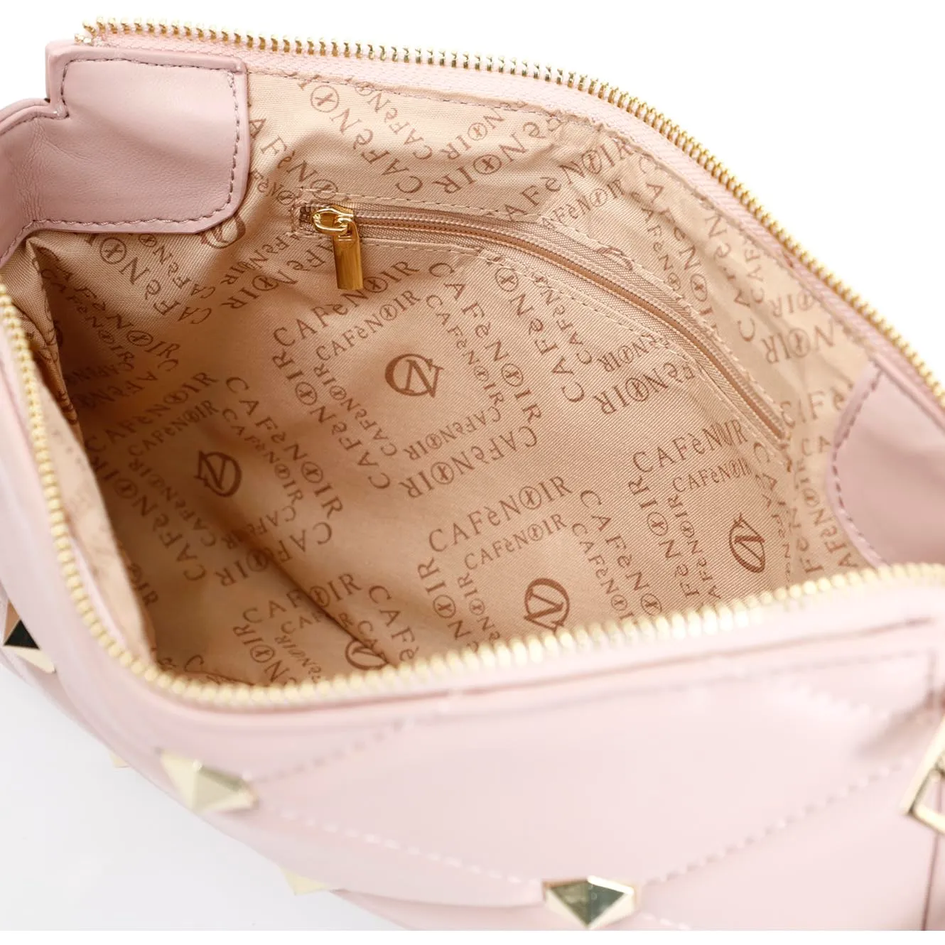 CafèNoir Pochette Borchie Esagonali pochette nude tracolla