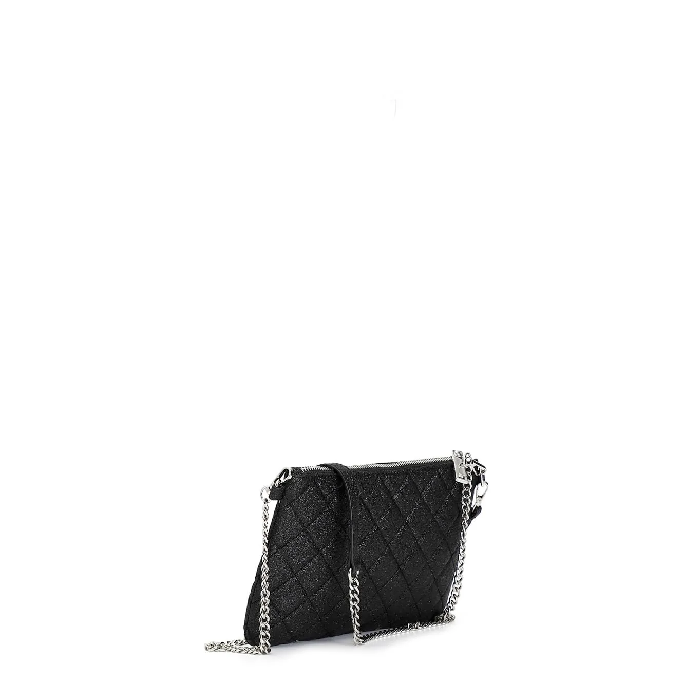 CafèNoir Pochette Glitterata Nera con Borchie