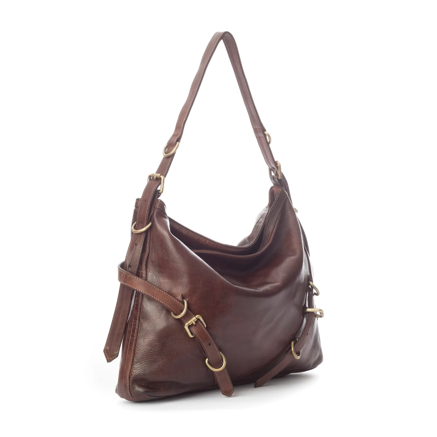 La Via Firenze Unique U010 Unica borsa tracolla cuoio 42cm