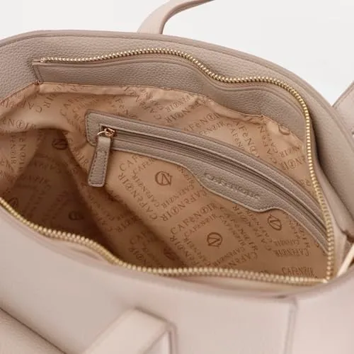 CafèNoir Tote Donna Taupe Effetto Suede