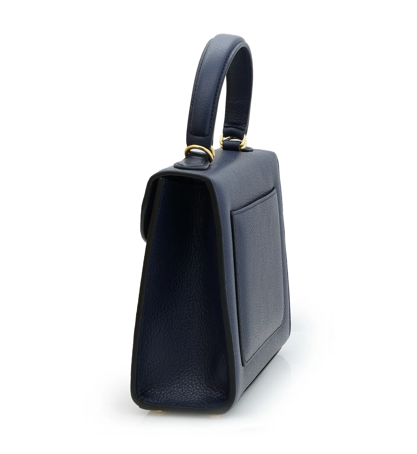Cardinal Milano First Lady borsa pelle blu navy martellata