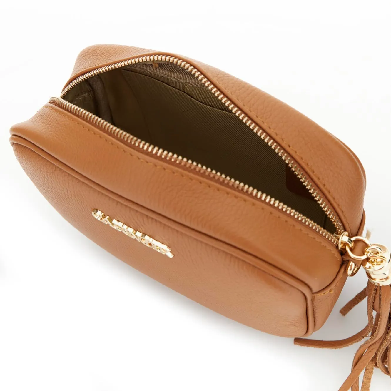CafèNoir Camera Bag borsa pelle martellata con tracolla