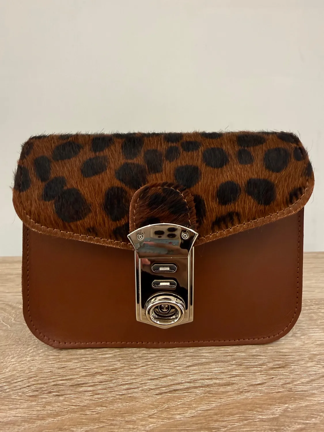 Figus Minipatch miniborsa pelle cuoio con catena