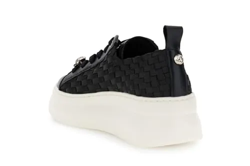 CafèNoir Sneakers Donna Pelle Intrecciata Nere