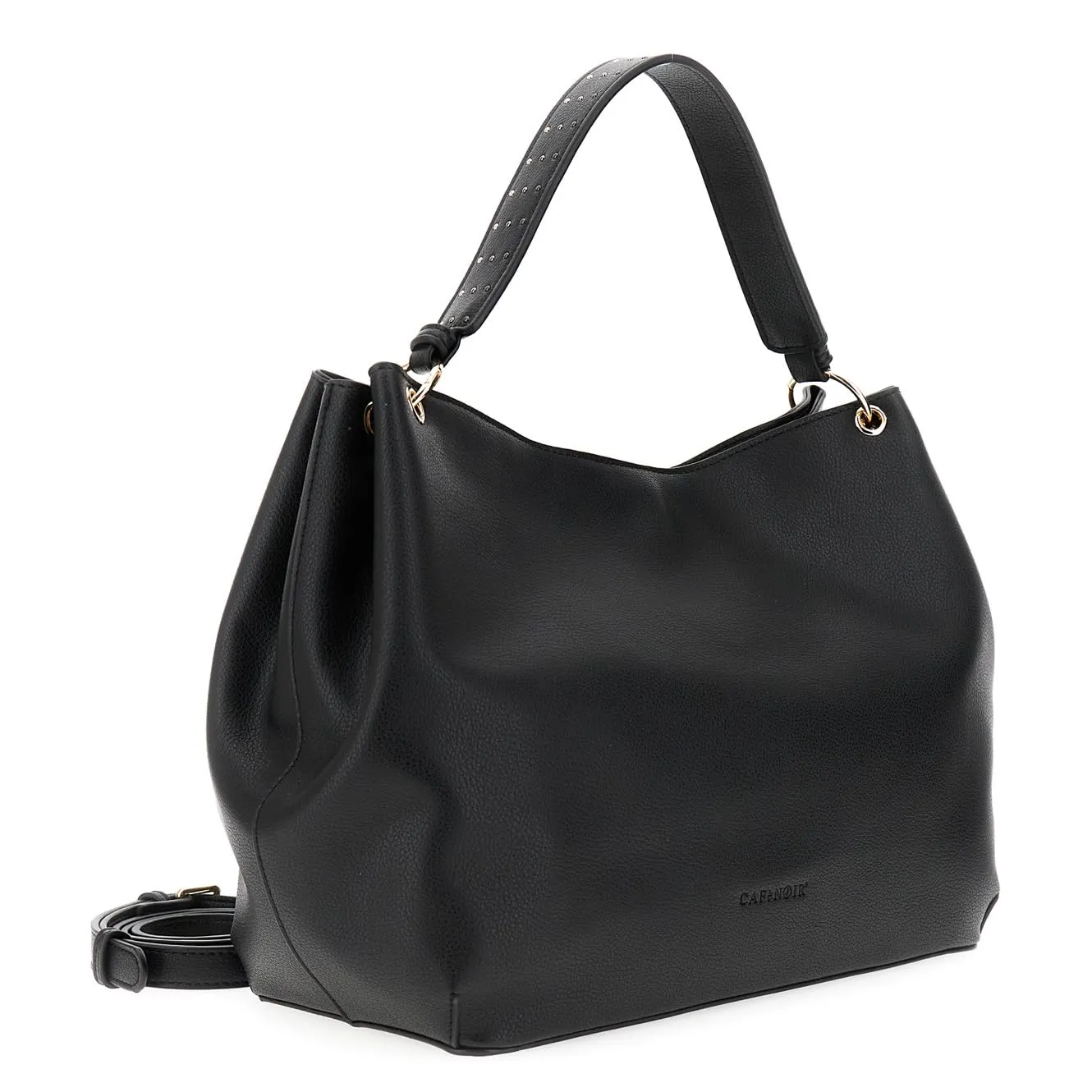 CafèNoir Borsa a Spalla Nera Borchie e Rivetti
