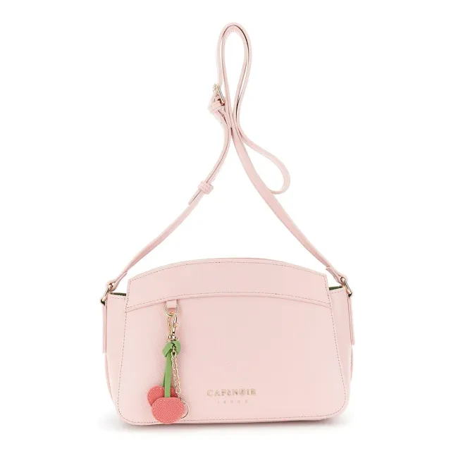 CafèNoir Borsa a Tracolla Effetto Saffiano con Charm