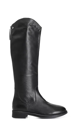 CafèNoir stivale donna pelle marrone con cerniera