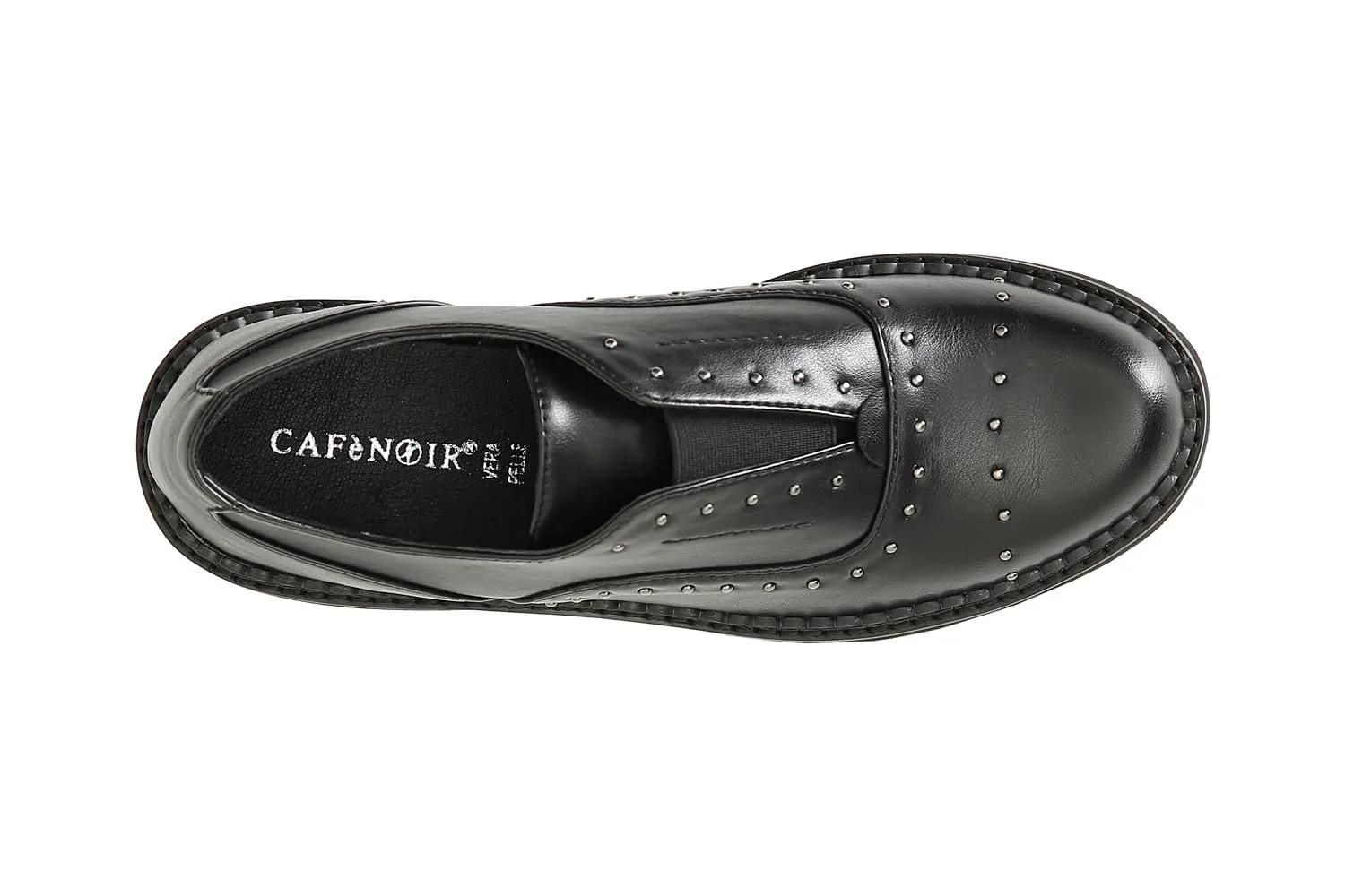 CafèNoir Francesina Derby Donna Nero Borchiette