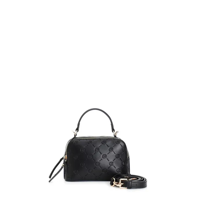 CafèNoir Camera Bag Logo Embossed Nero