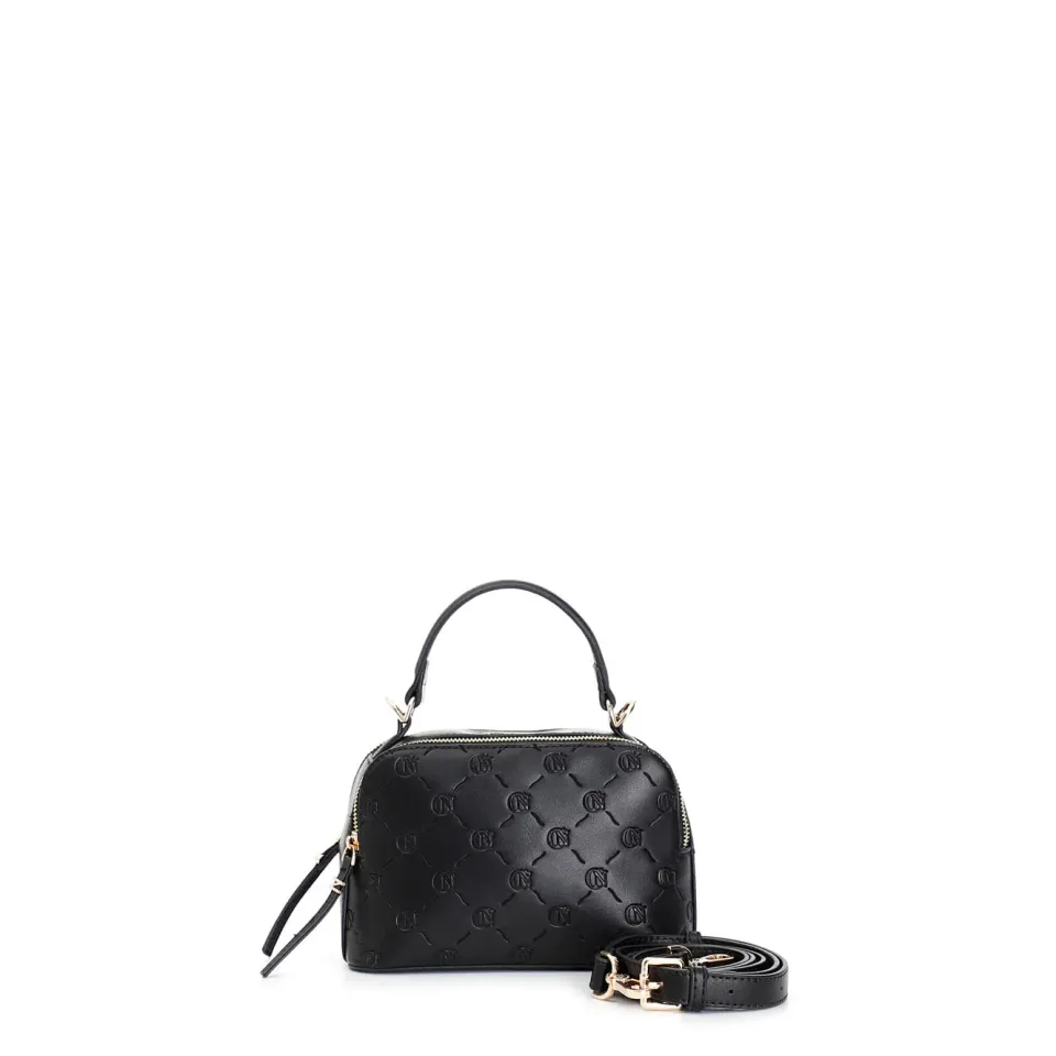 CafèNoir Camera Bag Logo Embossed Nero