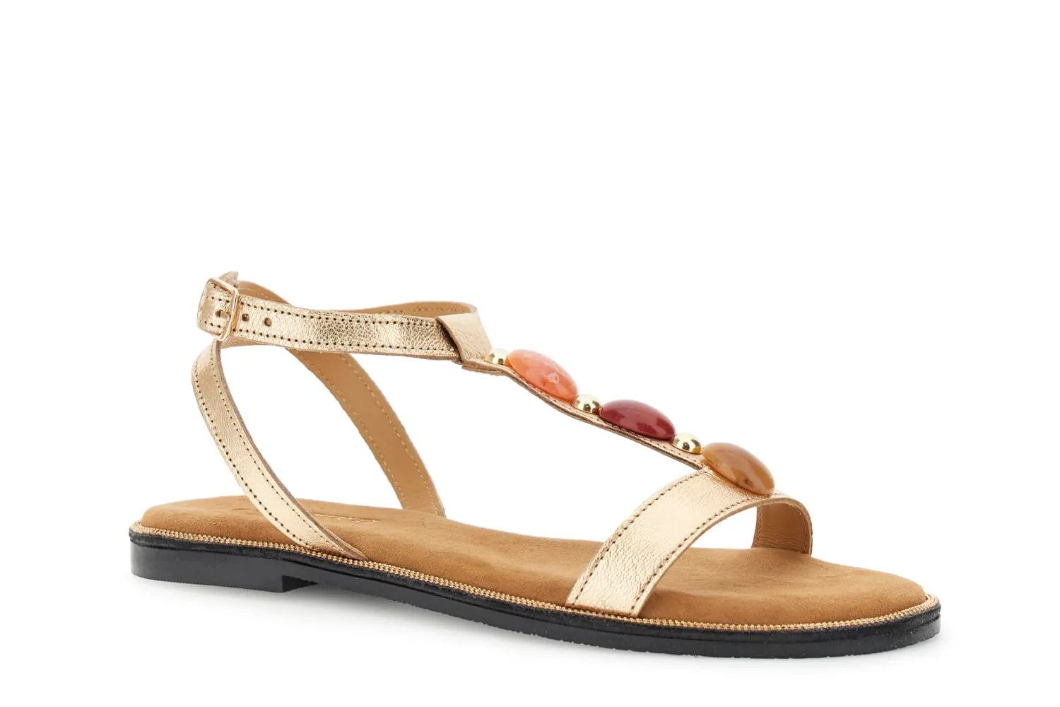 CafèNoir Sandali a T Pelle Pietre Donna 39 tacco 2,5 cm