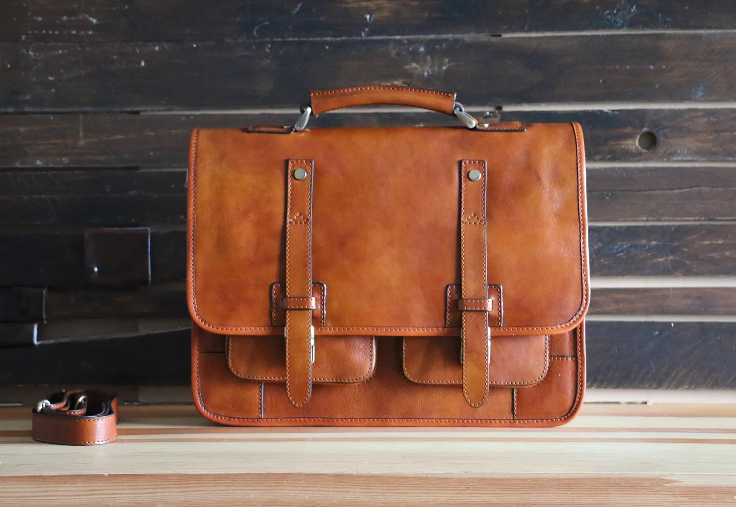Aigin Milano Cartella Zaino Pelle Convertibile Porta Laptop