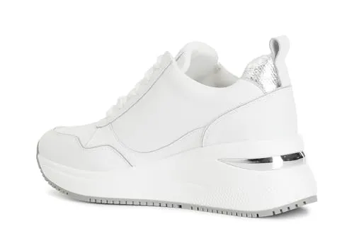 CafèNoir running sneakers pelle zip laterale bianco