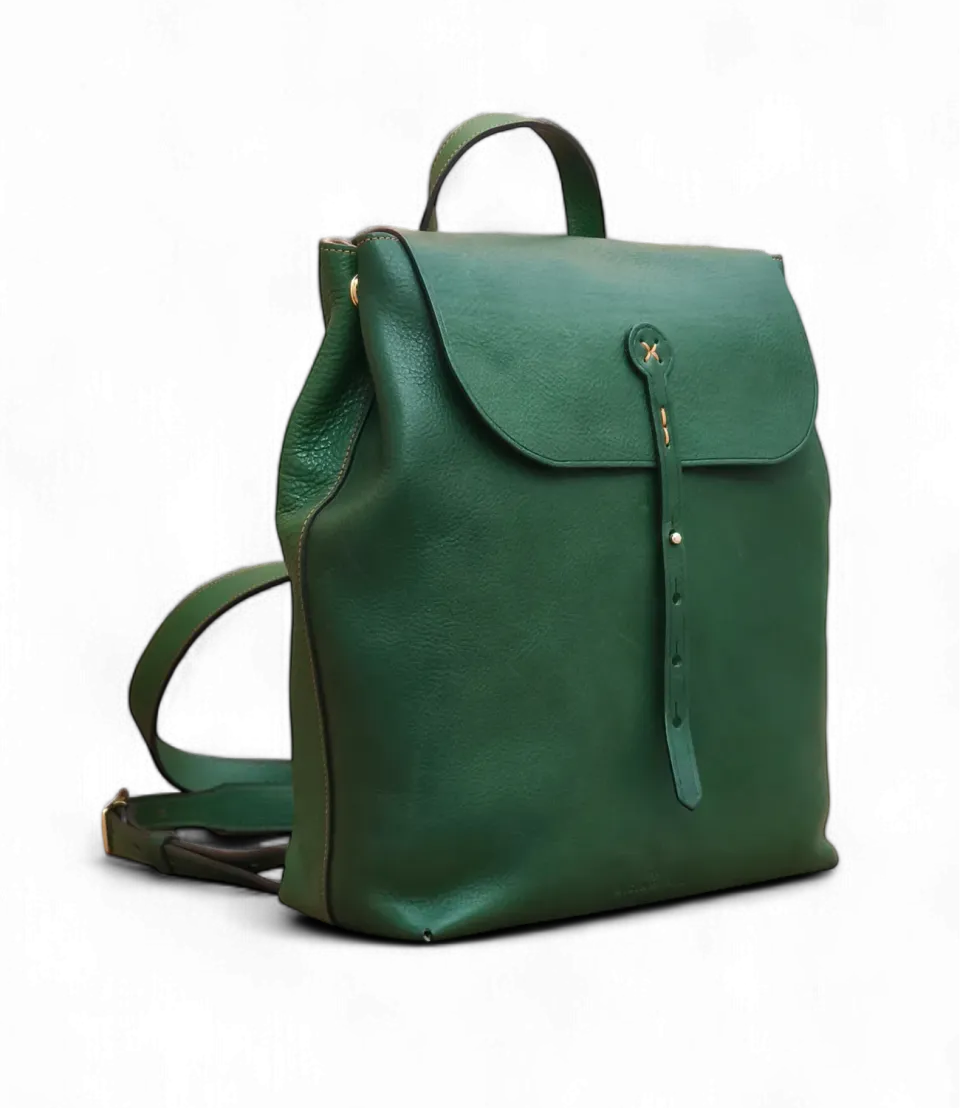 Aigin Milano Backpack zaino naturale pieno fiore ottone