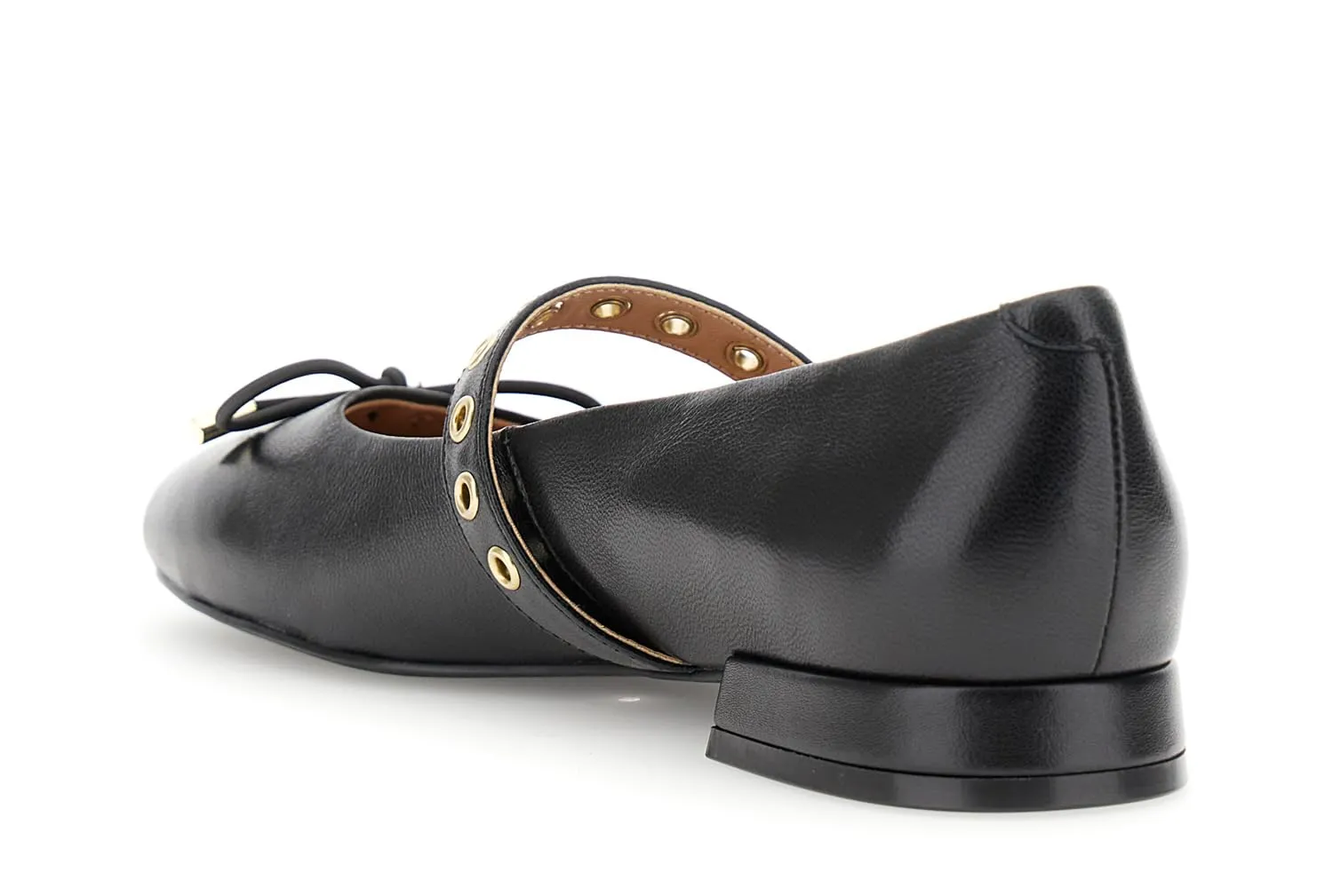 CafèNoir Ballerine Nere Cinturino Occhielli Tacco 1,9 cm